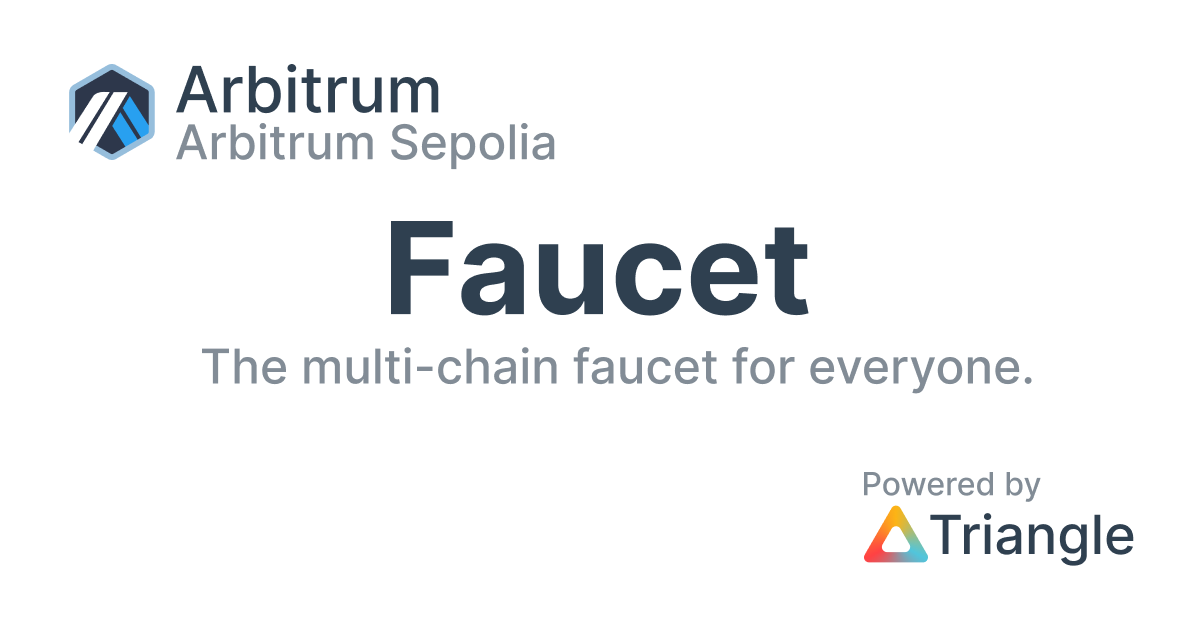 Arbitrum sepolia faucet by triangle